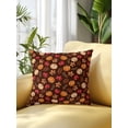 thumbnail image 2 of Outdoor Pillows Waterproof, Thanksgiving Fall Bedding Throw Pillows with Insert for Couch Sofa Bed, Orange Pumpkin Maple Leaf Botanical Brown 18x18 Inch Pillowcases Decorative Patio Pillow Set of 1, 2 of 8