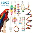 thumbnail image 1 of AMERTEER Parrot Toys Metal Rope Small Ladder Stand Budgie Cockatiel Cage Bird Toy Set, 1 of 8