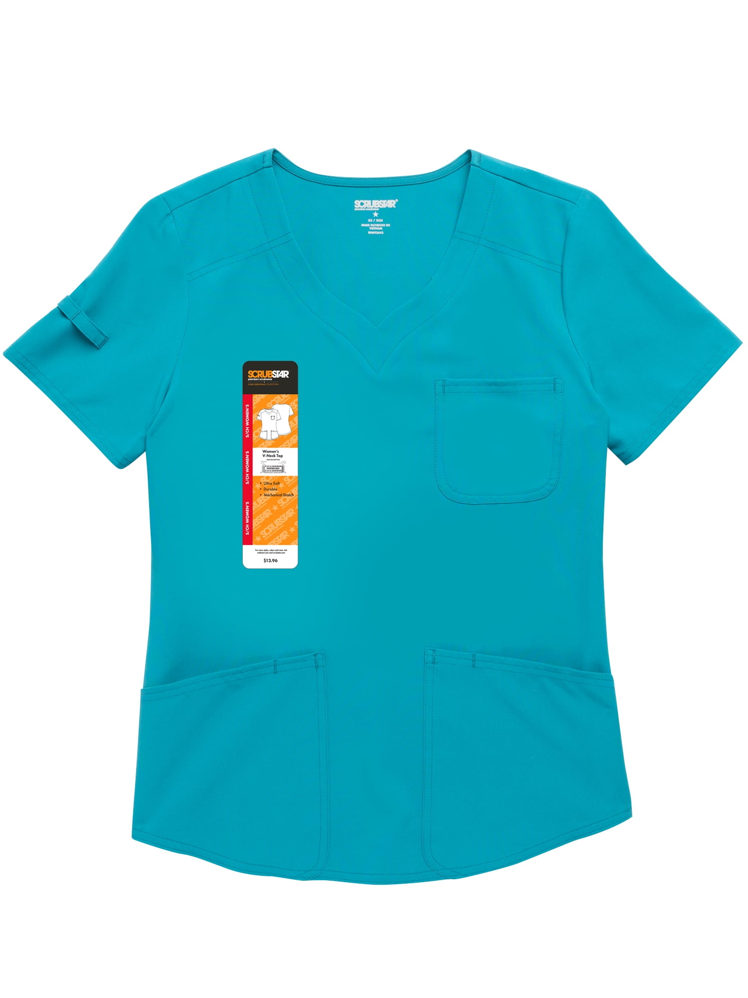 Scrubstar Women's Core Essentials Sweetheart V-Neck Scrub Top, Sizes XS-3L