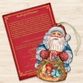 thumbnail image 3 of G.DeBrekht 8117901 18 x 24 in. Gift Bag Santa Wooden Christmas Ornament Set of 2, 3 of 5