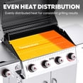thumbnail image 6 of Feasto 4-Burner Propane Gas Grill, Stainless Steel Body, Side Sear Burner, 49500 BTU, 563 Sq.In., Cabinet Storage, 6 of 11