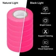 thumbnail image 3 of Uxcell 6Rolls 0.6inch x 32.8feet Neon Gaffers Cloth Tape Glow in the Dark Tape, Pink, 3 of 5
