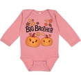 thumbnail image 3 of Inktastic Big Brother Pumpkins with Fall Leaves Boys Long Sleeve Baby Bodysuit, 3 of 5