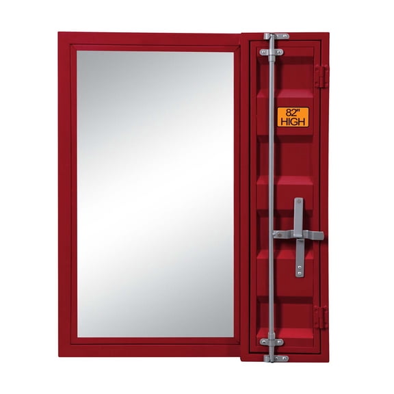 Vanity 26"x32" Mirror, Red Finish