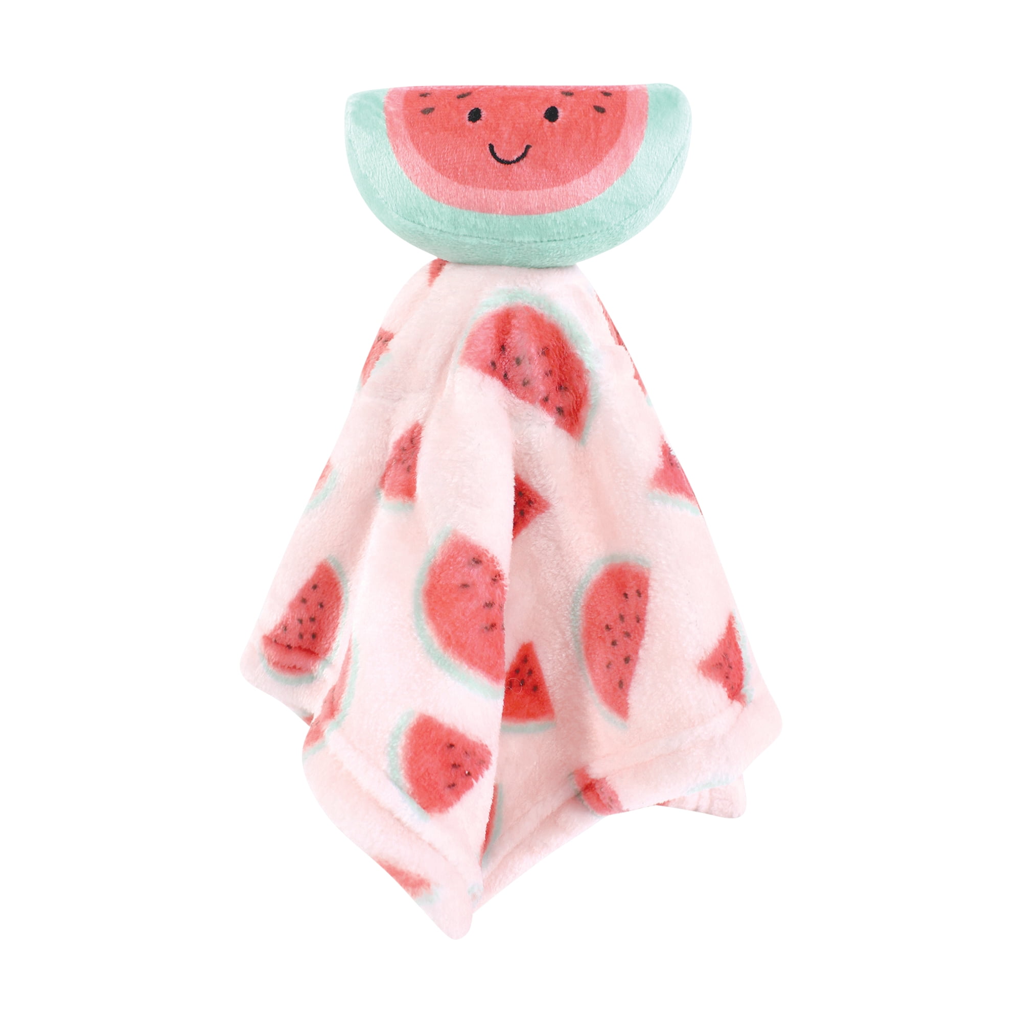 Hudson Baby Infant Girls Animal Face Security Blanket, Fruits, One Size