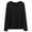 Black, variant on APEXFWDT Men's Pajama Top Soft Long Sleeve Sleep T-Shirt Ice Silk Crewneck Pullover Tops Comfy Sleepwear Pjs Shirt