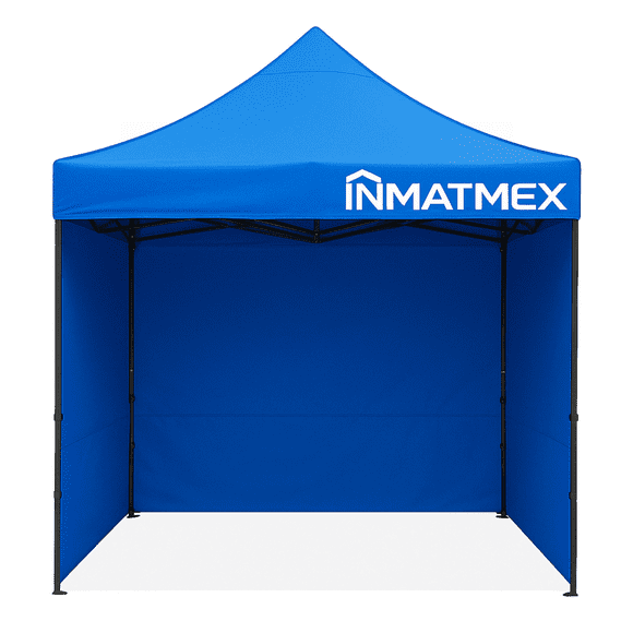 Carpa Plegable INMATMEX 3x3 Azul Con Paredes Impermeable