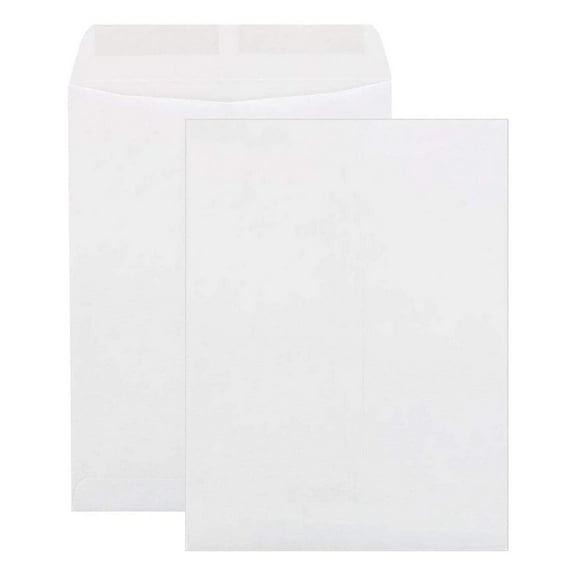 Mead 25 Ct Heavyweight Envelopes / Sobres, 9" x 12", White, Self-Adhesive (MEA 76006)