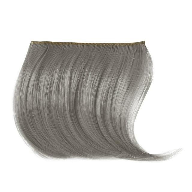 Pretty Girls Clip On Front Hair Bangs - High Temperature Silk, 10x14cm, for Hair Extension, Cuttable