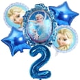 thumbnail image 5 of 6 piezas de globos de la princesa Aisha de Frozen, decoración para fiestas de cumpleaños de niñas y niños, globos con números de aluminio, globos para baby shower, 5 of 5