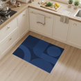 thumbnail image 2 of ODIKA 3'x5' Washable Accent Rug Deep Navy Blue Geometric Elegance Modern Abstract Circles and Lines Design for Bedside, Nursery Room, Pet Friendly & Non-Shedding, 2 of 7