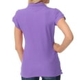 thumbnail image 3 of Basico Women Junior's Short Sleeve Slim Fit  Polo Shirt  100% Cotton, 3 of 4