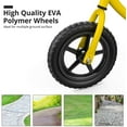 thumbnail image 6 of Balance Bike for Toddlers Boys and Girls Age 2-5, No Pedal Kids Balance Training Bicycle with Inflation-Free EVA Tires, Adjustable Handlebar and Seat, Yellow 33.9''x(20.1-22.4)'', 6 of 7