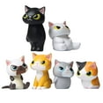 thumbnail image 2 of Set de adornos de animales para tartas hechos a mano | 6 piezas de PVC para tartas, cupcakes y minijardines | Diseños de corgi, perezoso, oso, ratón y pingüino | Fiesta infantil, juguetes de baño y, 2 of 9