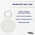 thumbnail image 3 of Round Soft Key Tags Set of 10, Bulk Pack - Perfect for Tradeshows, Party Favors, Events - White, 3 of 5