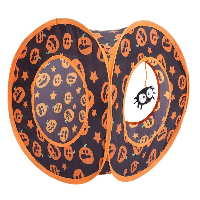 Cat Tunnel Cube Tent Toys House Gerbils Mice Polyester Tubes Pets Hut Foldable Hideaway Exercising Training Tube Toys Pumpkin