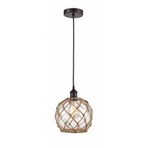 Innovations Lighting - Farmhouse Rope - 1 Light Cord Hung Mini Pendant In