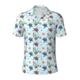 thumbnail image 2 of Daiia Turtle Pattern Men’s Polo Shirts,Solid Deck Shirt,Classic Fit, Breathable Cotton Polo for Casual and Sport Wear-, 2 of 9