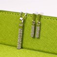thumbnail image 3 of Delicate Gold Inlaid Rhinestone Cylindrical Rod Earrings Necklace Set Charming Female Jewelry Valentine's Day, Silver, 3 of 5