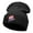 Black, variant on USA Top Hat Embroidered 12 Inch Long Knitted Beanie - Black OSFM