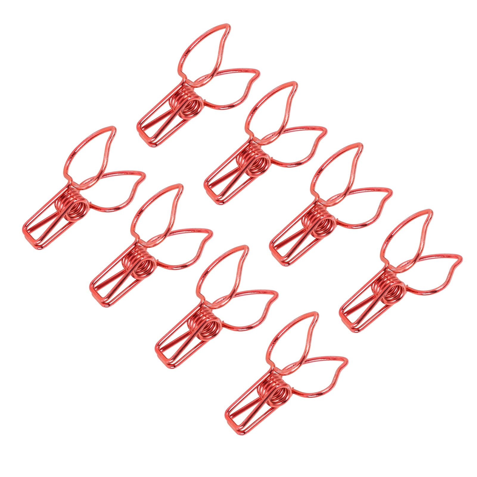M Buder 100pcs Binder Clips Cute Cartoon Peach Shape Metal Long Tail Clips Office Account Paper Clamps, Red (7.87 inches / 20 cm)