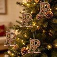 thumbnail image 5 of Christmas Letter Ornament, 3.15 x 1.97in Gingerbread House Initial Hanging Decoration, Acrylic A-Z Choice for Christmas Tree, Wreath, Stocking and Holiday Gift, 5 of 8