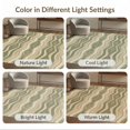 thumbnail image 7 of ODIKA 8'x10' Washable Area Rug Abstract Minimalist Mid Curved Geometric Covering Cream Wave for Dining Room, Large Office, Lounge, Non-Slip Chair-Friendly Mat, 7 of 7