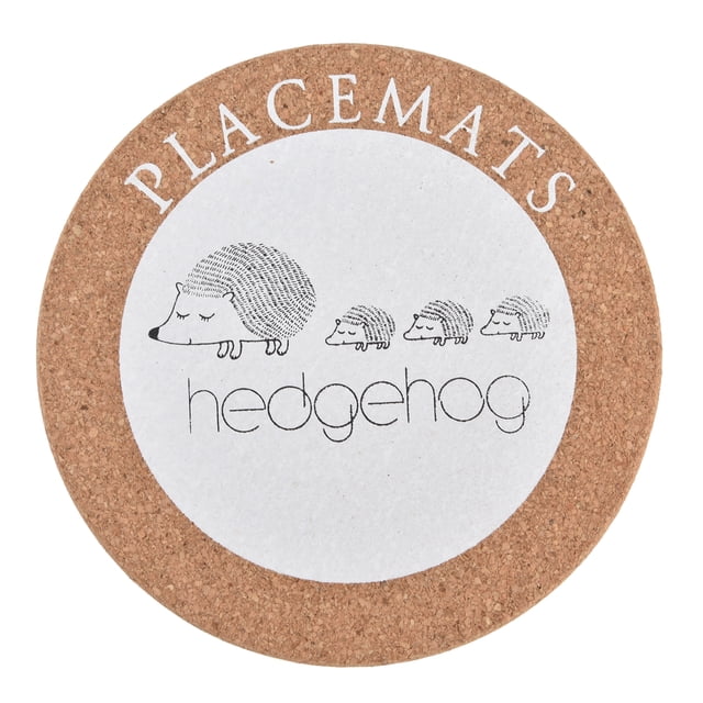 Posavasos de corcho con diseño de erizo con bordes más suaves y adorables para el hogar, la oficina y la cafetería