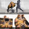 thumbnail image 6 of Car Seat Cover Baby, Sunset Daisy Dog Baby Car Seat Cover for Baby Boys Girls Newborn , Infant Car Seat Canopy Cover Nursing Breastfeeding Cover Warm Blanket, 6 of 7