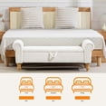 thumbnail image 4 of 51.5'' Storage Ottoman Bench, Upholstered Storage Benches for Bedroom, End of Bed Storage Bench, Window Benches for Foot of Bed, 4 of 9