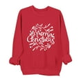 thumbnail image 2 of HOMBOM Red Merry Christmas Sweatshirts for Womens Lightweight Pullover Merry and Bright Merry Christmas Gift Ladies Tops Crewneck, 2 of 6