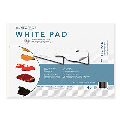 New Wave Palette Rectangle, 11 x 16 Pouces, 40 Feuilles de Papier Blanc (00404)