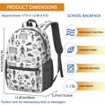 thumbnail image 3 of Soccer and Team Gray Pattern 17" School Backpacks for Teens,Waterproof Oxford Fabric,S-Shape Padded Straps for School,Travel,Hiking,Camping, 3 of 6