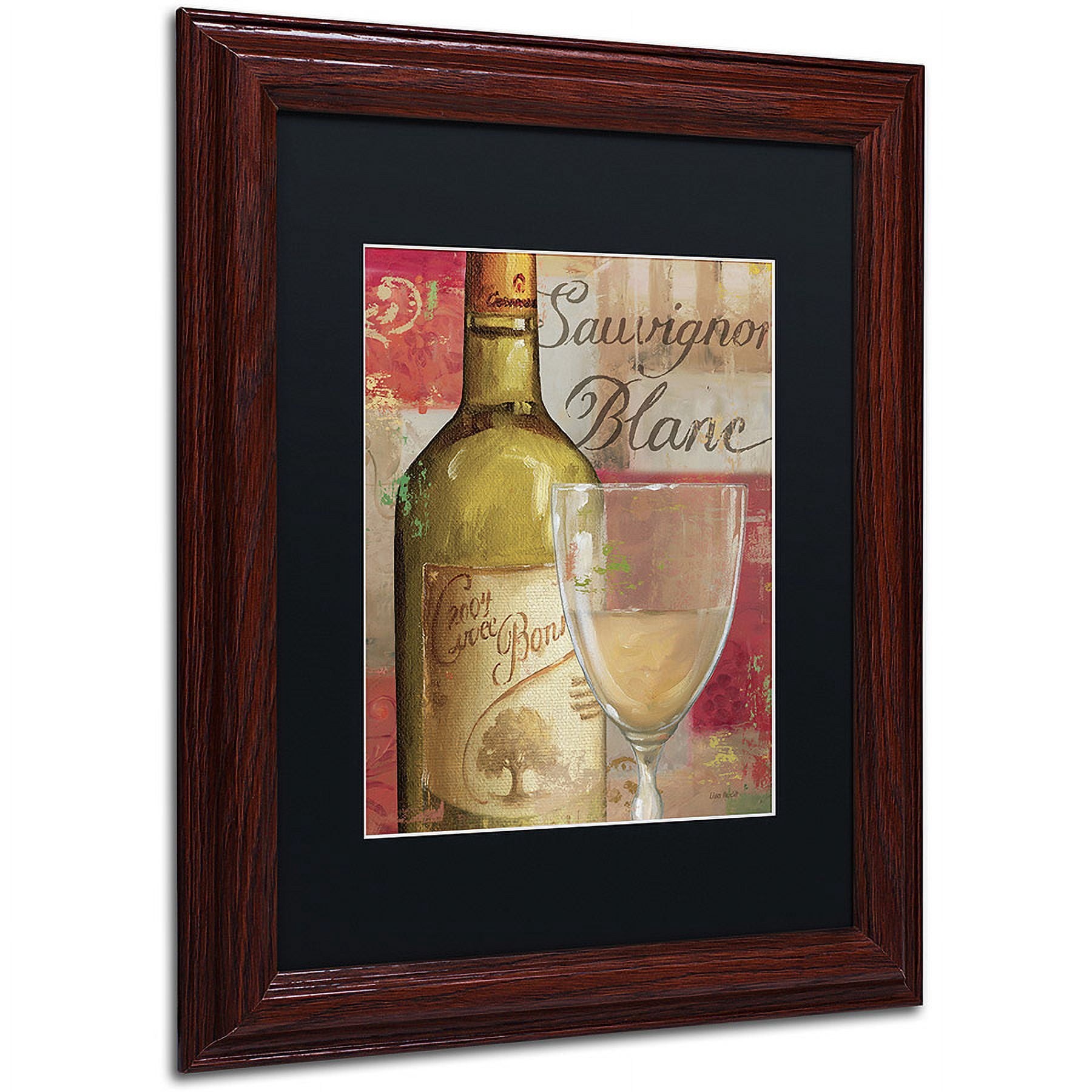 Trademark Fine Art "Vin Abstract II" Canvas Art by Lisa Audit, Black Matte, Wood Frame