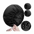 thumbnail image 1 of wonima11 2 Pcs 13.5" Dual Waterproof Adjustable Terry Lined Shower Cap for Women Men, Large Shower Caps Reusable EVA Double Layer Bath Cap for Braids, Long Hair, Dreadlocks, Locs, 1 of 1