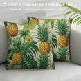 thumbnail image 3 of COMIO  Pineapple Decorative Throw Pillow Cover Case,Tropical Palm Leaves and Flowers Outdoor Pillow Cases Square Standard Cushion Covers for Sofa Couch Bed Gold Green, 3 of 5