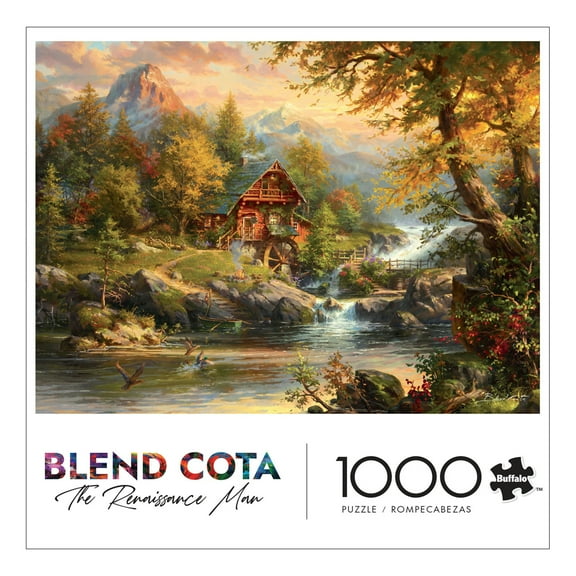 Buffalo Games Summer Cabin 1000-Piece 26.75 x 19.75-inch Interlocking Jigsaw Puzzle for Adults Ages 14 