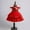 Red, variant on Geire Girls Birthday Party Dress Flying Sleeve Crewneck Sequin Princess Dress Tiered Mesh Pomp Dress
