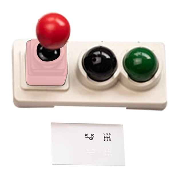 Teclas de diseño vintage, resistentes, para regalar, con caja de almacenamiento, para joystick de juegos Base rosa