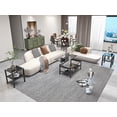 thumbnail image 5 of ODUSE-DAILY Black Lift Top Coffee Table Set of 3 Piece, Black Glass Living Room Table Set of 3, Black Glass Coffee Table and End Coffee Table Sets (Black, Set of 3), 5 of 10