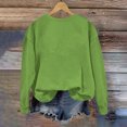 thumbnail image 5 of Under10 Yteetum Women's Crewneck Sweatshirts Oversize Loose Fitting Hoodless Sweatshirts Tops Womens Casual Solid Round Neck Lightweight Comfort Long Sleeve Sweatshirts Outerwear Fall Clothing, 5 of 7