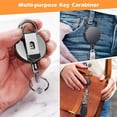 thumbnail image 4 of Retractable Badge Reel Metal Key Ring Clip Extendable ID Card Holder for Office School and Events, 4 of 7