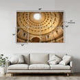thumbnail image 2 of 8 Pack Art Acoustic Panels Sound Absorbing Monumental ceiling Pantheon church Roman temple Rome Decorative Soundproof Wall Panels Self Adhesive for Nursery Game Room Bedroom Italy Lover 48"x32", 2 of 7