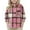 Pink, variant on Eltusu Girls Plaid Shirts, Long Sleeve Casual Lapel Collar Comfy Button-Down Shirts Pink Size 7-8 T
