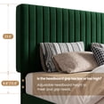 thumbnail image 6 of SHA CERLIN Green Queen Size Upholstered Platform Bed Frame with Adjustable Channel Velvet Headboard, 6 of 9