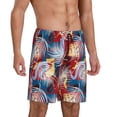 thumbnail image 2 of Gaeub Hawaiian Style Print Men's Short Pajama Pants, Sleep Shorts, Household Pants, Casual Pants with Pockets-XX-Large, 2 of 6