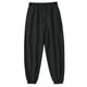 thumbnail image 3 of Pantalones largos para hombre, de color liso, con bolsillo y cordón, informales, juveniles, versátiles, deportivos, de gran tamaño., 3 of 8