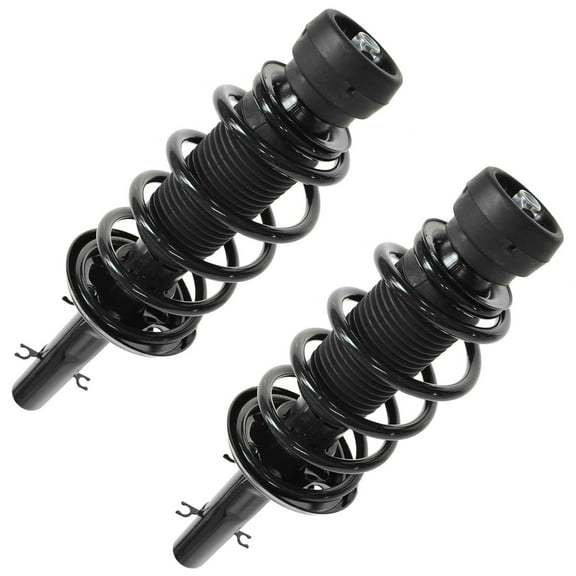 TRQ Front Strut & Coil Spring Assembly Set Driver & Passenger Sides Fits Select 98-10 Volkswagen Beetle 00-05 Golf Jetta