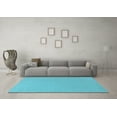 thumbnail image 3 of Ahgly Company Indoor Square Oriental Light Blue Industrial Area Rugs, 5' Square, 3 of 4
