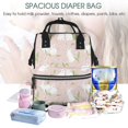 thumbnail image 5 of Zufioo Rabbit Print Large capacity mommy bag, diaper bag, waterproof parent-child backpack, multi-pocket design backpack suitable for travel and shopping, 5 of 6